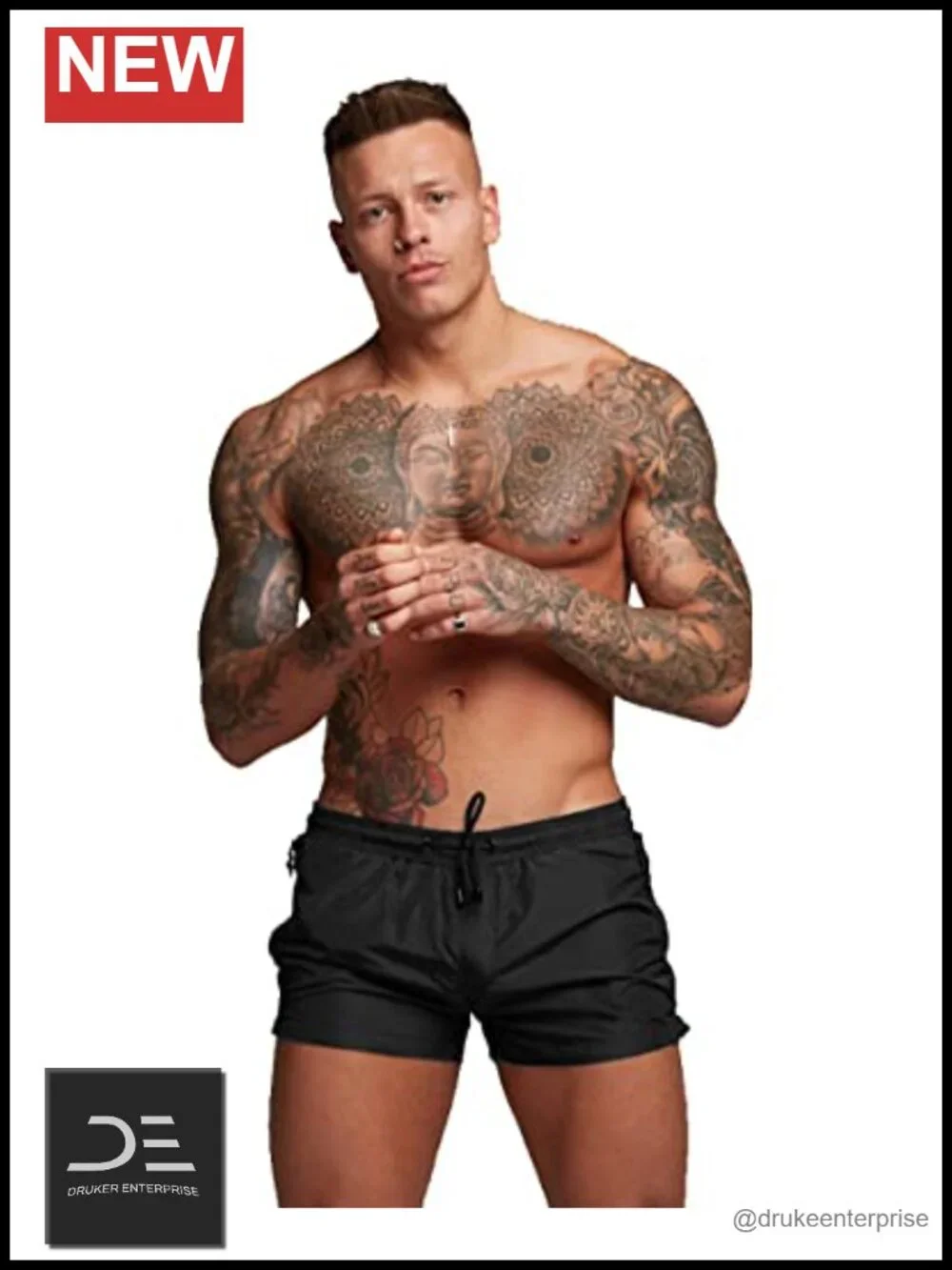 Mens Swim Trunks with Zipper Pockets Quick Dry Athletic Shorts